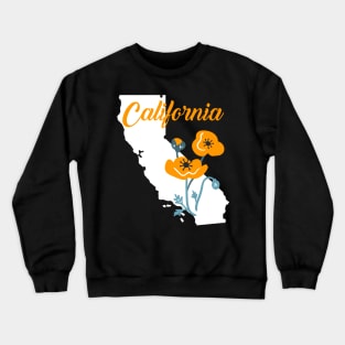 California Poppy State Flower Crewneck Sweatshirt